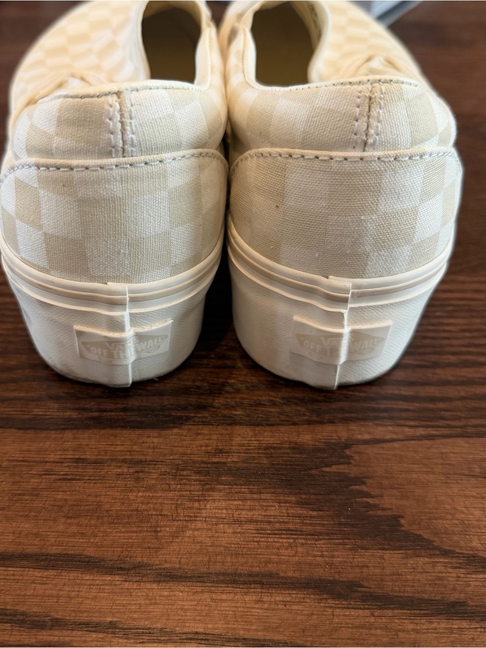 Women's Size 10 Vans White Canvas platform Slip-On Sneakers - Picture 4 of 7